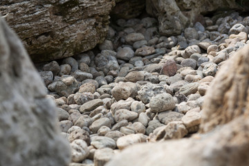 Closeup shot of granite stones
