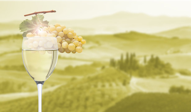 Calice di vino bianco