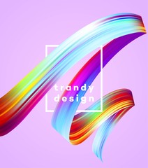 Modern colorful flow poster. Wave Liquid shape in blue color background. Art design for your project. Vector illustration