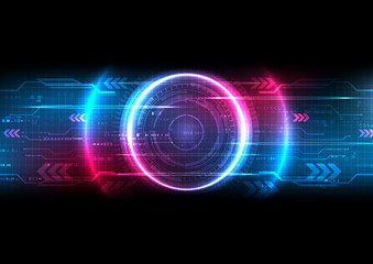 Pink Purple Digital Technology Circuit Background