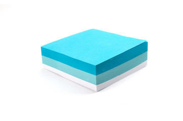 Isolated Block of Post it Notes