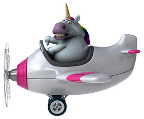 Fun unicorn - 3D Illustration