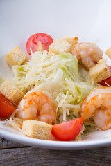 Shrimp caesar salad