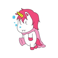 unicorn expression that still sleepy