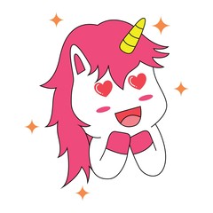 unicorn who is in love
