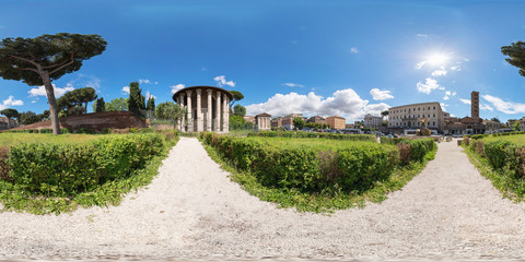 Equirectangular image of Temple of Hercules Victor (Tempio di Ercole Vincitore) in Piazza della...