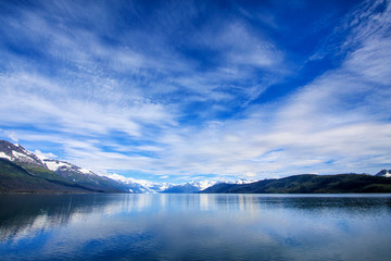 Fototapeta na wymiar Panoramic view of Prince William Sound, Alaska, USA