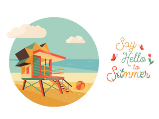 Say Hello to Summer poster, banner