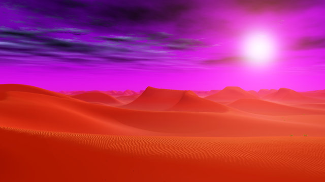 Wüstenlandschaft in einer fernen Welt