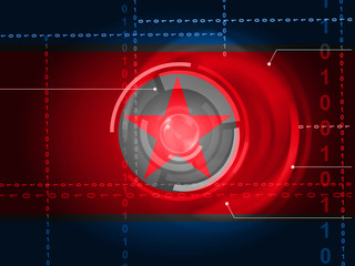 Cyber Attack By North Korea Criminal Spy 3d Illustration