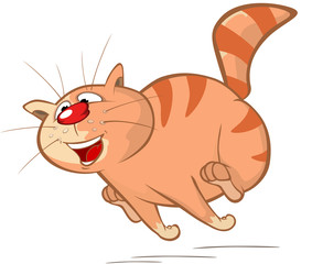  Illustration of a Cute Cat. Cartoon Character