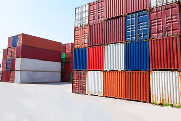 Fototapeta premium Container shipping for Logistic Import Export business and Industrial .