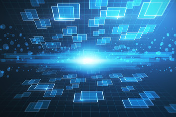 Blue digital backdrop