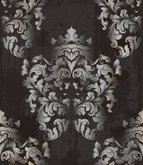 Vintage background baroque ornament Vector. Royal Luxury trendy wallpaper design. Texture, textile, decor, fabric, tile, templates