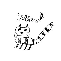 Hand Drawn Doodle Cat