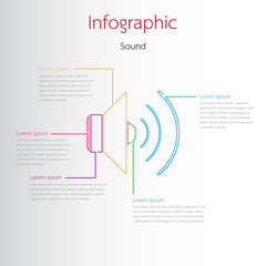 Vector infographic templates for reports in detail.of the sound.