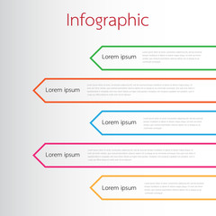 Vector infographic templates used for detailed reports. All 5 topics.
