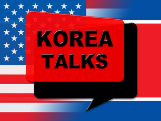 North Korea Peace Talks With Usa 3d Illustration