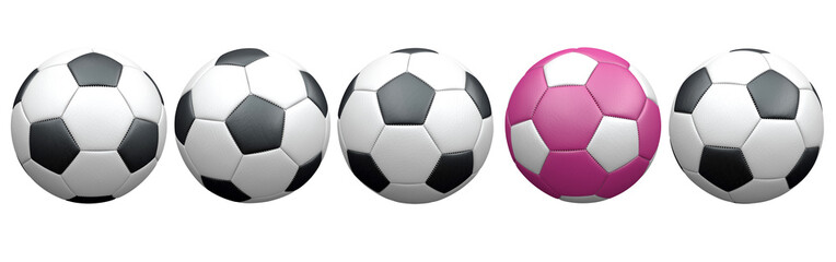 Fototapeta premium Set Classic and Pink Football