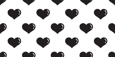 heart Seamless pattern valentine vector cartoon isolated wallpaper background doodle 