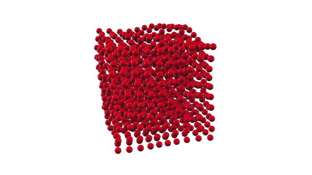 Different states of matter - solid 3d motion diagram. Set of matter chemistry water, illustration of ice. Available in FullHD video render footage