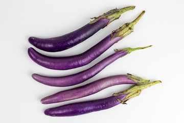 long and slim finger eggplant - solanum melongena