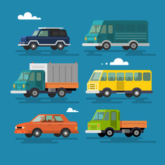 Cars and vehicles transport 