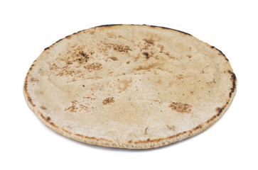 Indian Homemade Cuisine Food Chapati Also Know as Roti, Chapathi, Flat Bread, Fulka, Paratha, Chapatti, Chappathi, Kulcha or Naan isolated on White Background