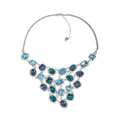 Fashion diamond pendant isolated on white