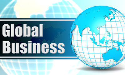 Global business with sphere globe