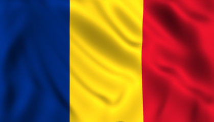 Romanian flag symbol of romania - obrazy, fototapety, plakaty