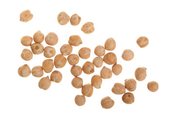 soybeans isolated on white background top view