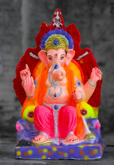 Ganesh Chaturthi also know as Vinayaka Chaturthi is the Hindu festival, God Ganesha Statue Made of...