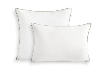 White pillow set with various size isolated on white background