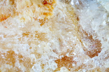 Macro shooting of natural gemstone. The raw mineral is beryl.