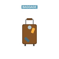 baggage bag icon vector