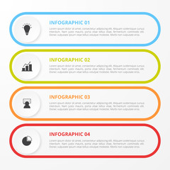 Infographics template for business, education, web design, banners, brochures, flyers. Vector illustration