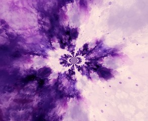 Violet fractal art. Abstract background template for flyer, poster, banner, invitation, business cards and printed matter. Creative pattern for decoration design production. Artistic wallpaper.
