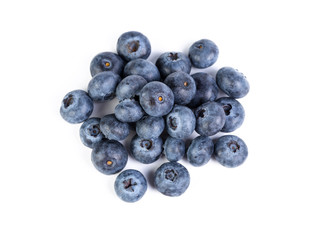 Blueberries isolated on white background
