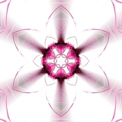 Pink or purple fractal flower or mandala. Background template for flyer, poster, banner, invitation, cards and printed matter. Creative pattern for decoration design production. Artistic wallpaper