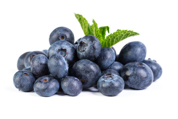 Blueberries isolated on white background