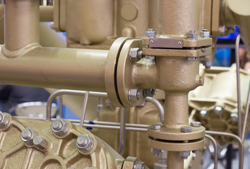 Element of pipeline on oil and gas platform