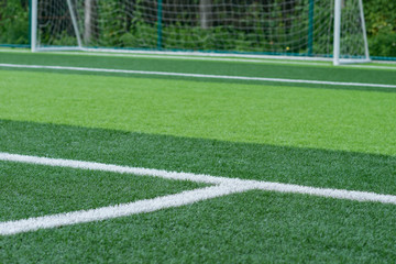 Fototapeta premium goal of an outdoor soccer field