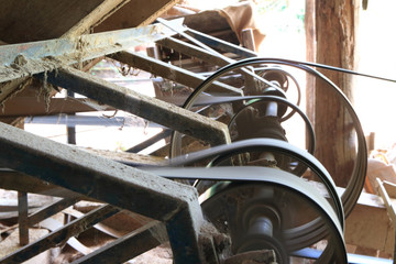 Close up Ratchet The ancient rice mill is also available in Thailand