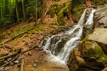 Waterfall Skakalo in the Carpathian mountains