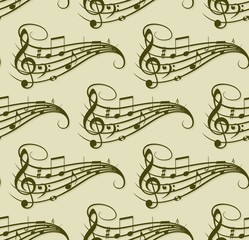 Plakat Background with music notes.