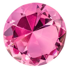 verre rouge de décoration, taille facettes cristal diamant 