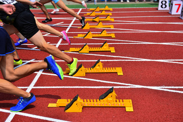 Athletes on the runway