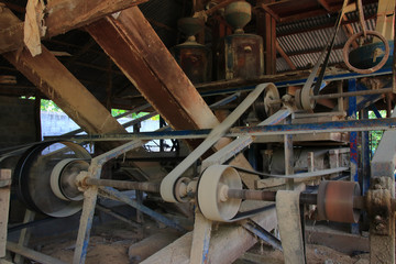The ancient rice mill is also available in Thailand