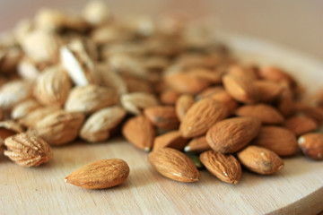 Almonds on the table